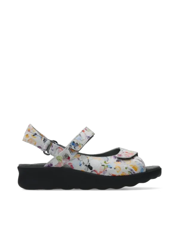 Wolky Pichu - multi white leather Sandals for women