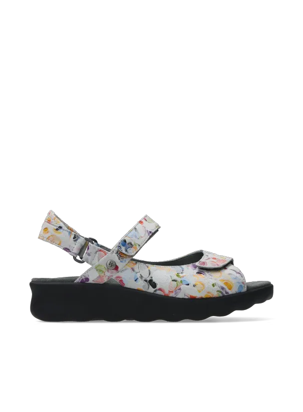 Wolky Sandals 0189012980 12980 multi white leather