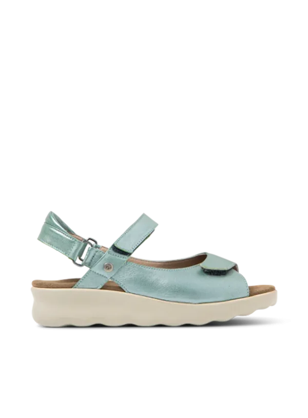 Wolky Pichu - aqua leather Sandals for women
