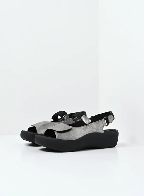 Wolky Jewel - grey nubuck Sandals for women
