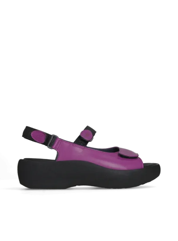 Wolky Jewel - fuchsia leather Sandals for women