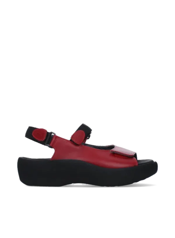 Wolky Jewel - red leather Sandals for women