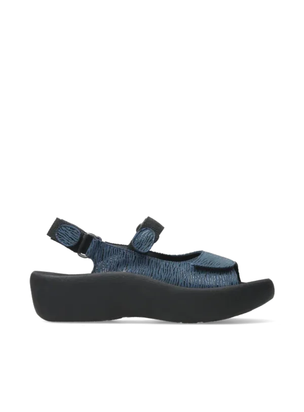 Wolky Jewel - blue canals leather Sandals for women
