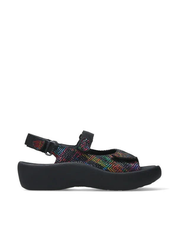 Wolky Sandals 0320472970 72970 black multi leather