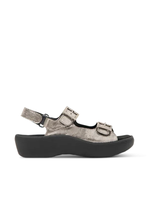 Wolky Fortune - metal metallic leather Sandals for women