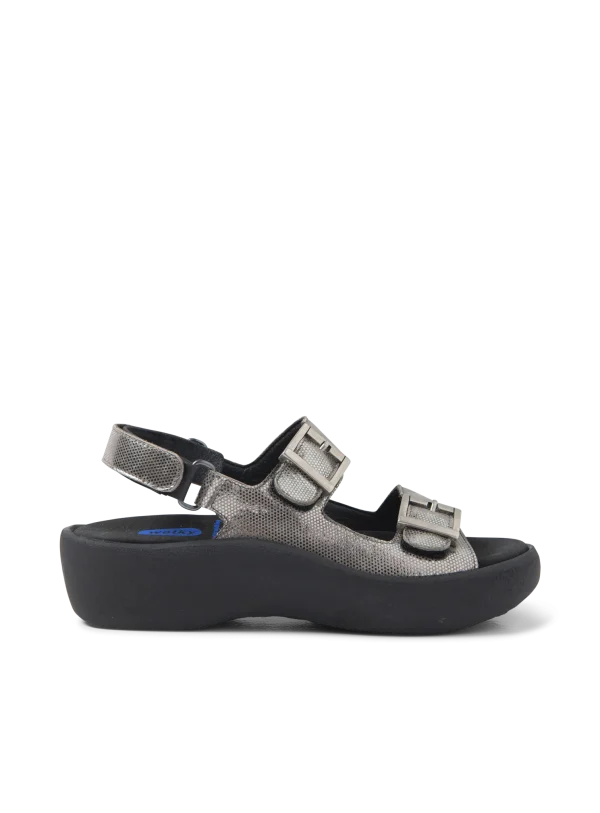 Wolky Fortune - metal metallic leather Sandals for women