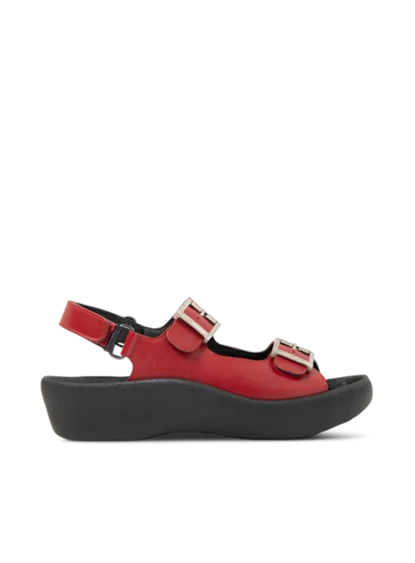 Wolky Fortune - red leather Sandals for women