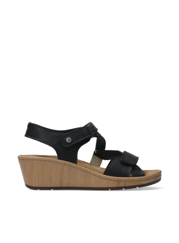 Wolky La Jolla - black leather Sandals for women
