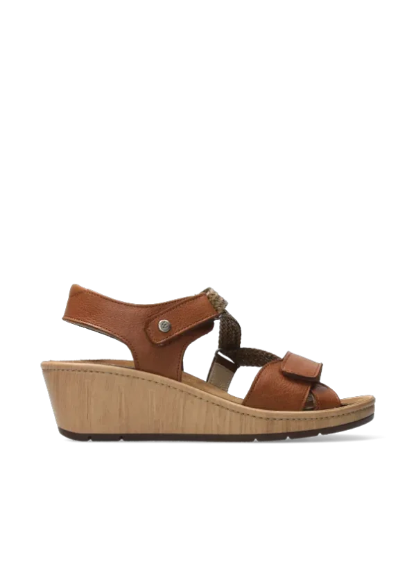 Wolky La Jolla - cognac leather Sandals for women