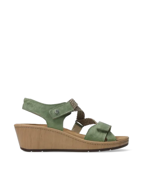 Wolky La Jolla - olive leather Sandals for women