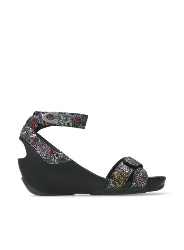 Wolky Era - black multi suede Sandals for women