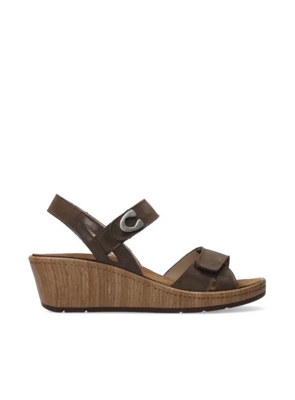 Wolky Sanibel - cedar brown effect leather Sandals for women