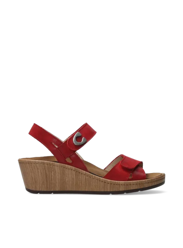 Wolky Sanibel - red effect leather Sandals for women