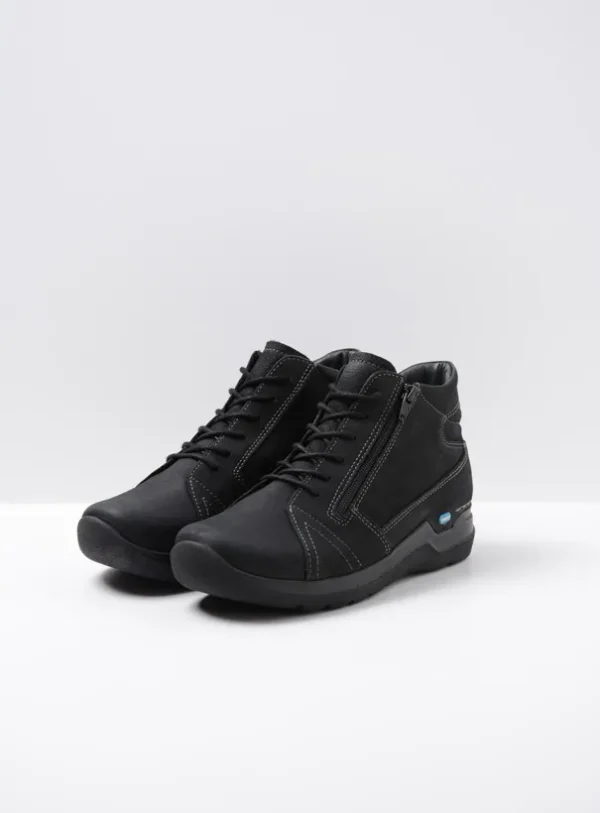 Wolky Why - black nubuck Lace-up shoes for women