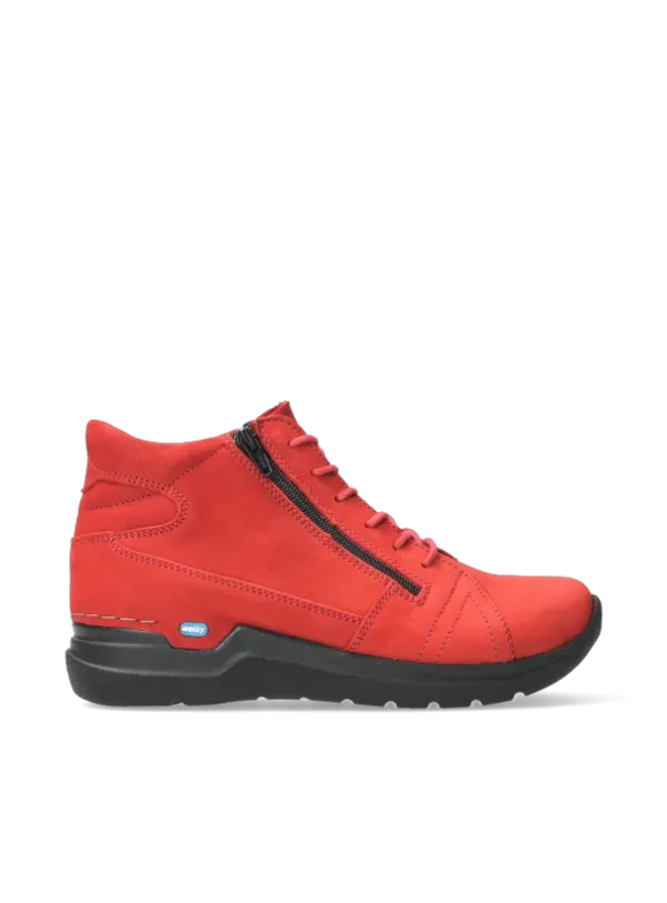 Wolky Why - dark red nubuck Lace-up shoes for women