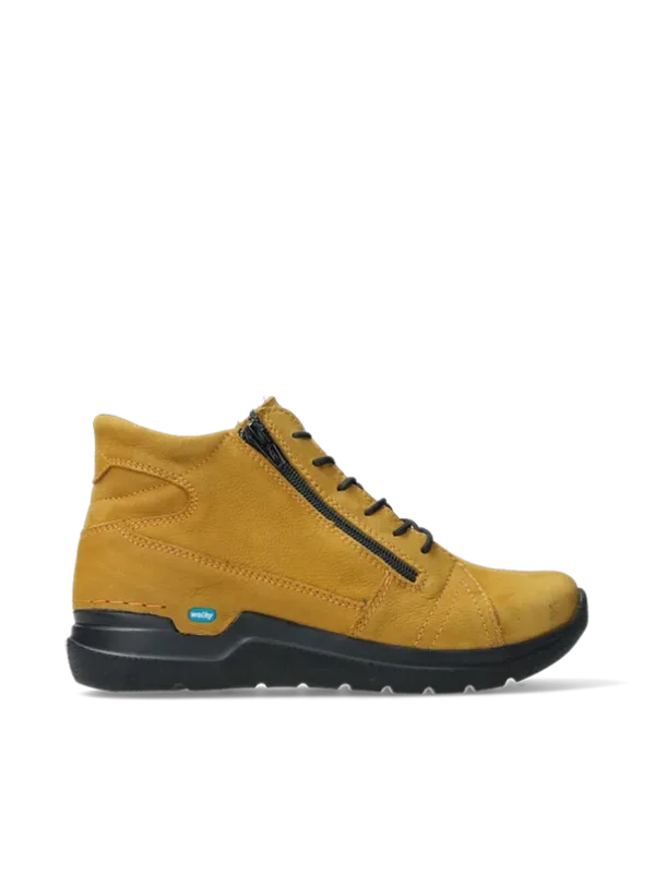 Wolky Why - mustard nubuck Lace-up shoes for women