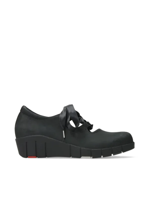 Wolky Boston - black nubuck Lace-up shoes for women