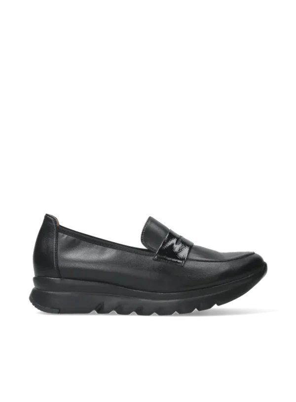 Wolky Snoafer F2F - black vegan biocare Loafers for women