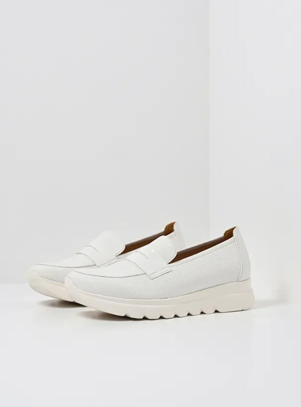 Wolky Snoafer F2F - white vegan biocare Loafers for women