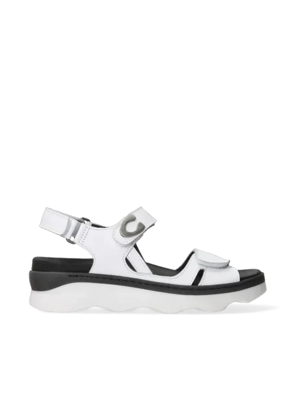 Wolky Medusa - white leather Sandals for women
