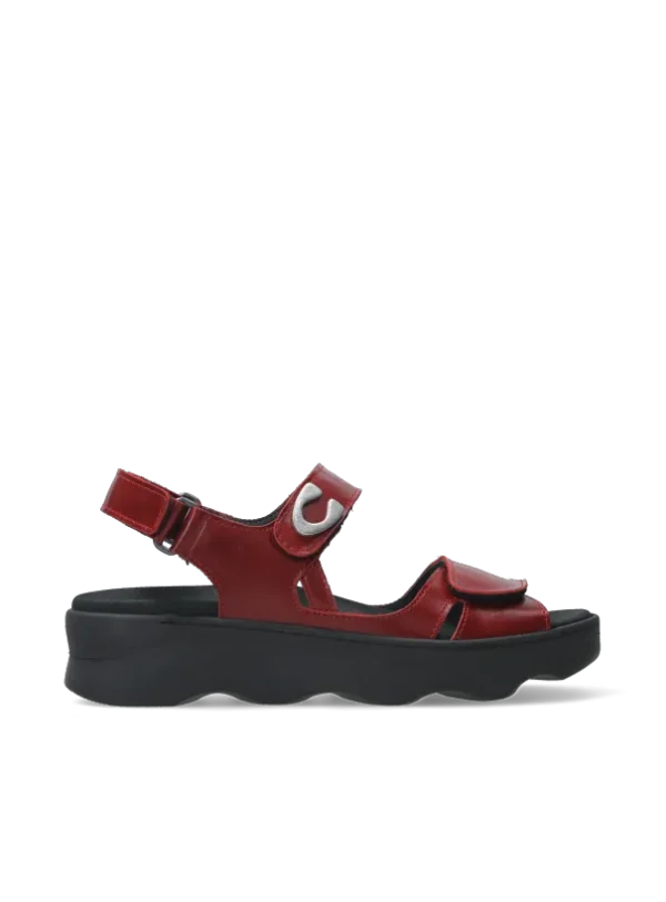 Wolky Medusa - oxblood leather Sandals for women