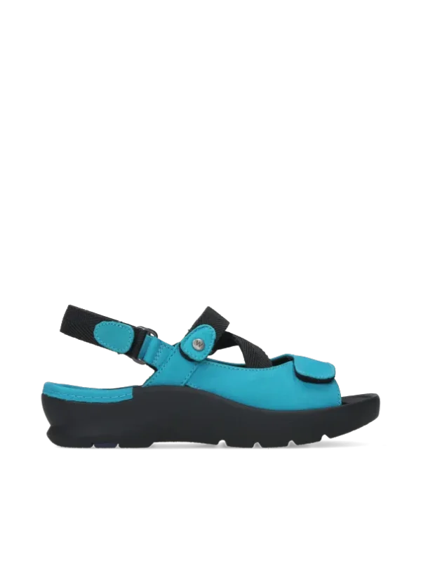 Wolky Lisse - turquoise nubuck Sandals for women