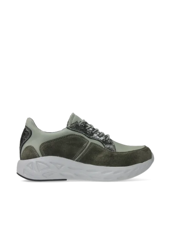 Wolky Bounce - castor grey combi leather Sneakers for women