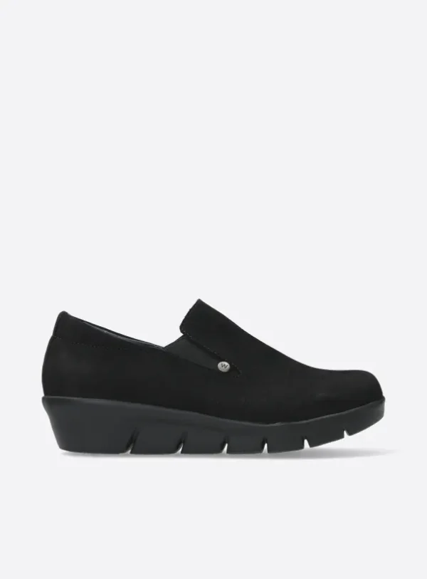 Wolky Mesita - black nubuck Loafers for women