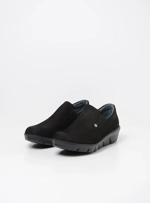 Wolky Mesita - black nubuck Loafers for women