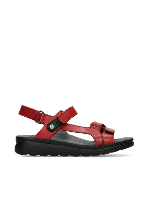 Wolky Mile - red leather Sandals for women