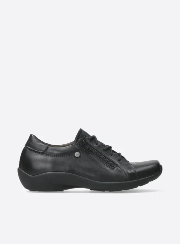 Wolky Noa - black leather Lace-up shoes for women