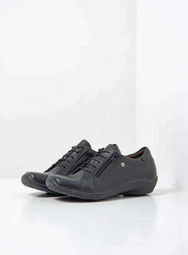 Wolky Noa - black leather Lace-up shoes for women