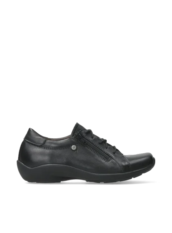 Wolky Noa - black leather Lace-up shoes for women