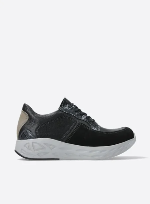 Wolky Bounce - black combi leather Sneakers for women
