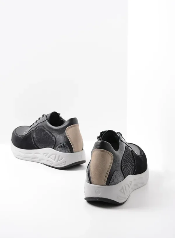 Wolky Bounce - black combi leather Sneakers for women